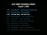 Old Timey Schedule Night thumbnail