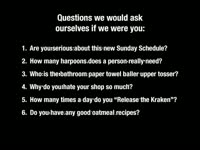 Questions for Ourselves