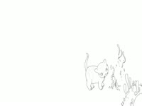 BW Drawings: Kitty and Plants thumbnail
