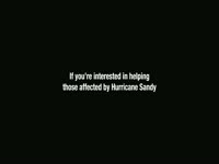 Hurricane Sandy Donations Open