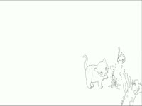 Meow Meow: BW Drawn Kitty thumbnail