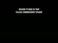 Make Us Your Commencement Speaker thumbnail